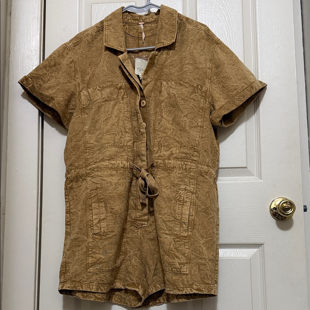 NWT Free People Rhodes Chino Romper Size S - Picture 5 of 12